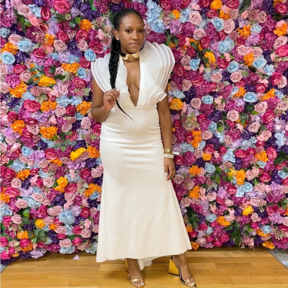 Fancy white gown